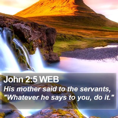 John 2:5 WEB Bible Verse Image