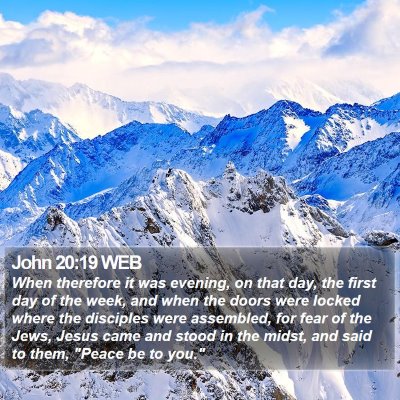 John 20:19 WEB Bible Verse Image