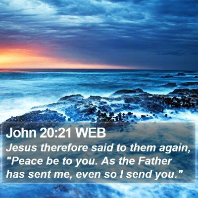 John 20:21 WEB Bible Verse Image