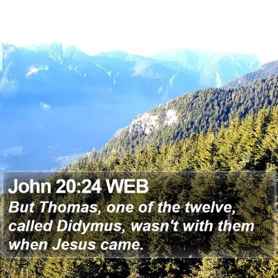 John 20:24 WEB Bible Verse Image