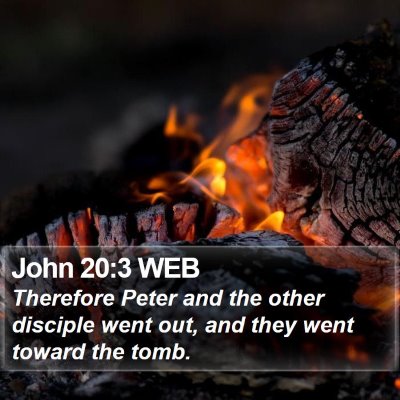John 20:3 WEB Bible Verse Image