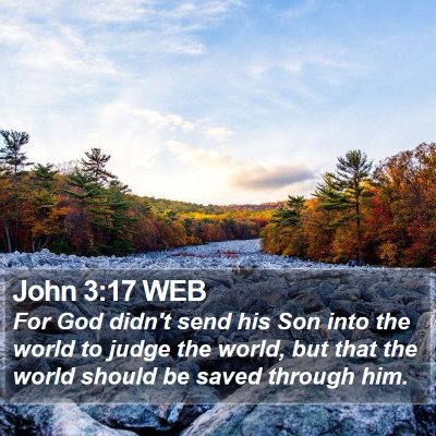 John 3:17 WEB Bible Verse Image