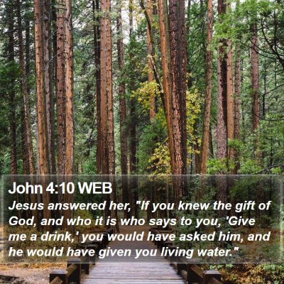 John 4:10 WEB Bible Verse Image