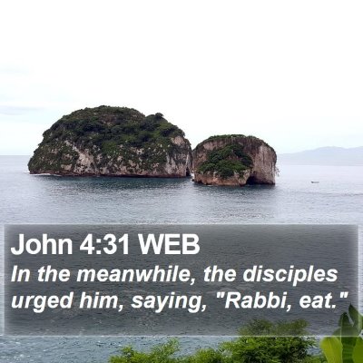 John 4:31 WEB Bible Verse Image