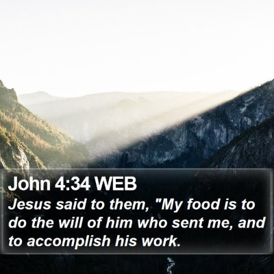 John 4:34 WEB Bible Verse Image