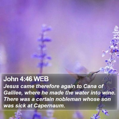 John 4:46 WEB Bible Verse Image