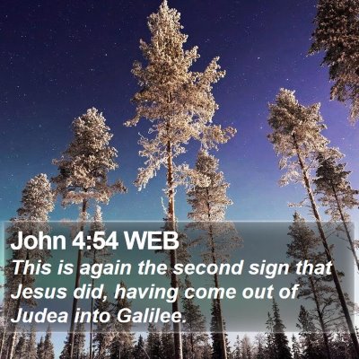 John 4:54 WEB Bible Verse Image