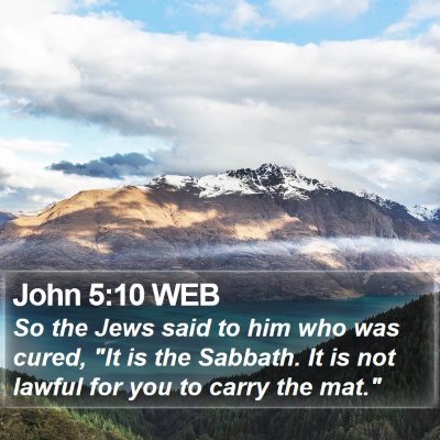 John 5:10 WEB Bible Verse Image