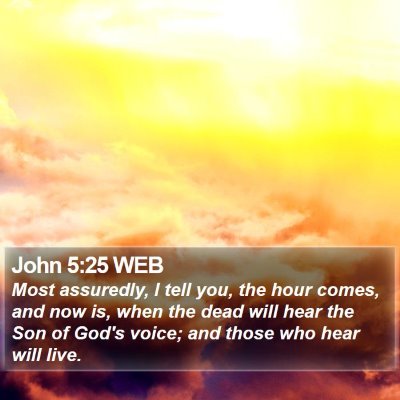 John 5:25 WEB Bible Verse Image