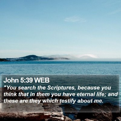 John 5:39 WEB Bible Verse Image