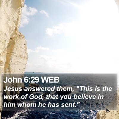 John 6:29 WEB Bible Verse Image