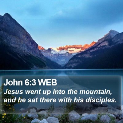 John 6:3 WEB Bible Verse Image