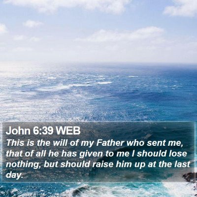 John 6:39 WEB Bible Verse Image