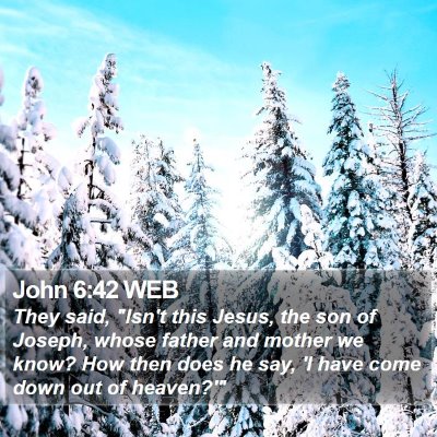 John 6:42 WEB Bible Verse Image