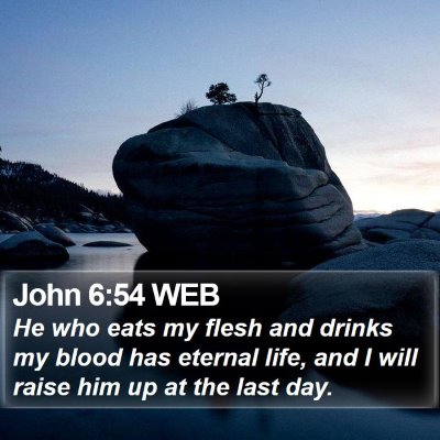 John 6:54 WEB Bible Verse Image