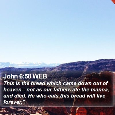 John 6:58 WEB Bible Verse Image