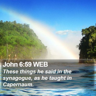 John 6:59 WEB Bible Verse Image