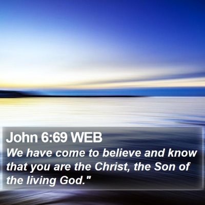 John 6:69 WEB Bible Verse Image