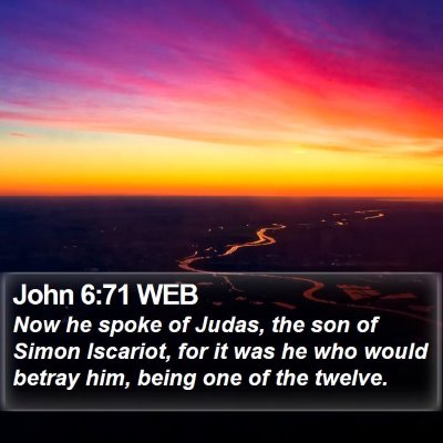 John 6:71 WEB Bible Verse Image