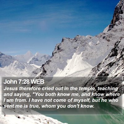 John 7:28 WEB Bible Verse Image