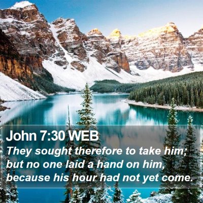 John 7:30 WEB Bible Verse Image