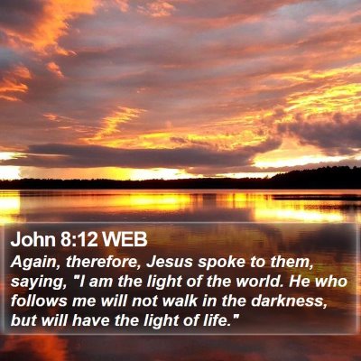 John 8:12 WEB Bible Verse Image
