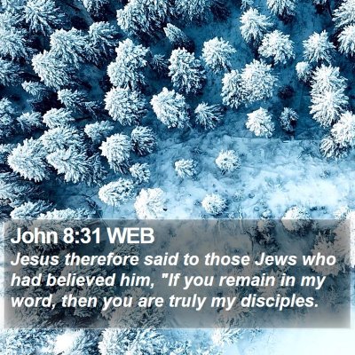 John 8:31 WEB Bible Verse Image