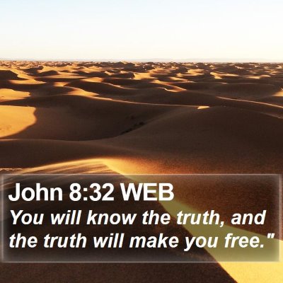 John 8:32 WEB Bible Verse Image