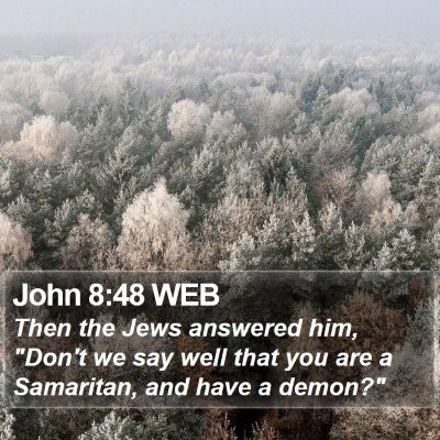 John 8:48 WEB Bible Verse Image