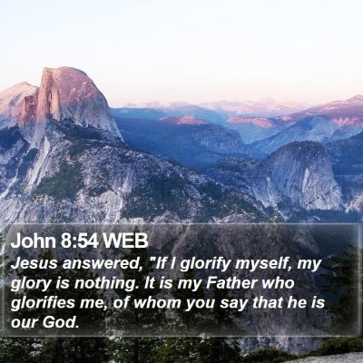 John 8:54 WEB Bible Verse Image