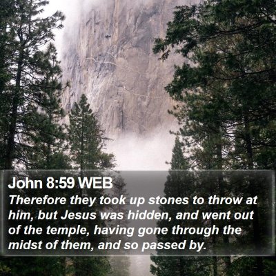 John 8:59 WEB Bible Verse Image