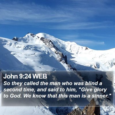 John 9:24 WEB Bible Verse Image