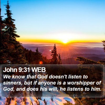John 9:31 WEB Bible Verse Image