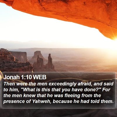 Jonah 1:10 WEB Bible Verse Image