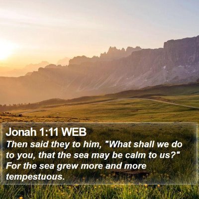Jonah 1:11 WEB Bible Verse Image