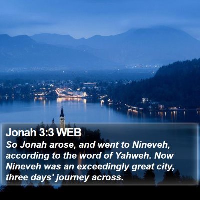Jonah 3:3 WEB Bible Verse Image