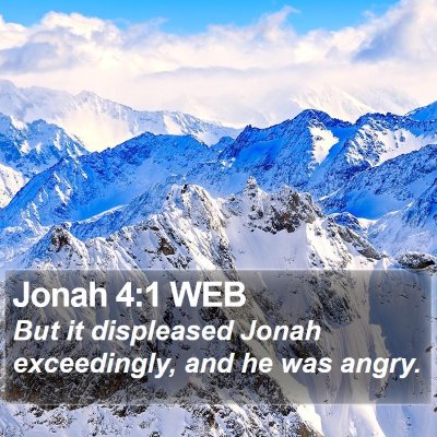 Jonah 4:1 WEB Bible Verse Image