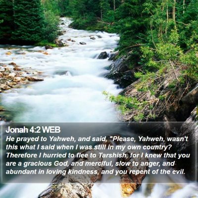 Jonah 4:2 WEB Bible Verse Image