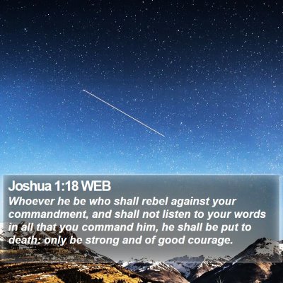 Joshua 1:18 WEB Bible Verse Image
