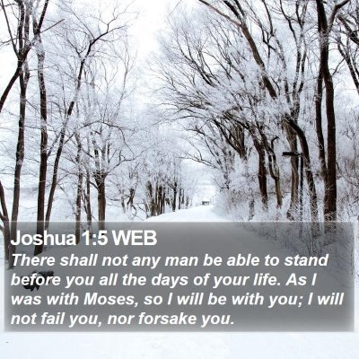 Joshua 1:5 WEB Bible Verse Image