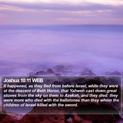 Joshua 10:11 WEB Bible Verse Image