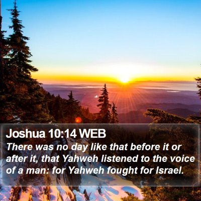 Joshua 10:14 WEB Bible Verse Image