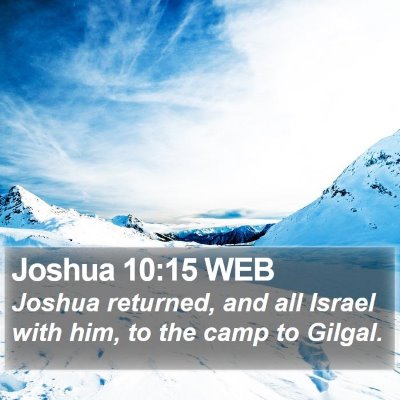Joshua 10:15 WEB Bible Verse Image