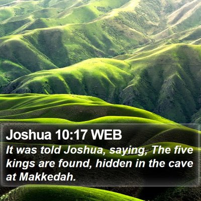 Joshua 10:17 WEB Bible Verse Image