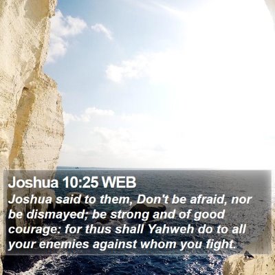 Joshua 10:25 WEB Bible Verse Image