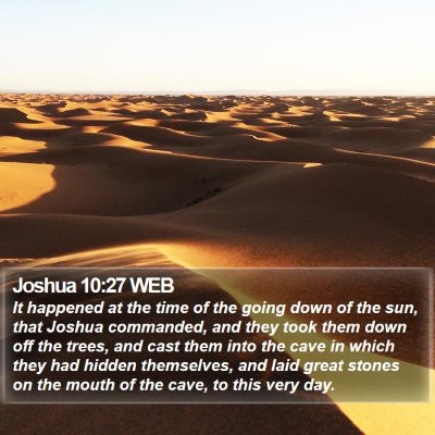 Joshua 10:27 WEB Bible Verse Image