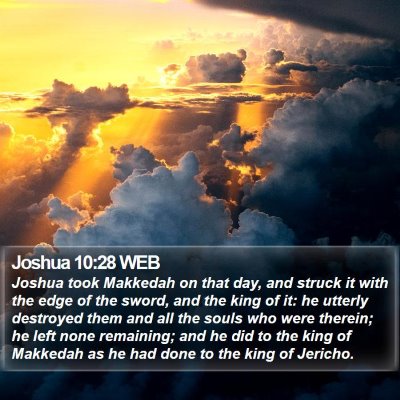 Joshua 10:28 WEB Bible Verse Image