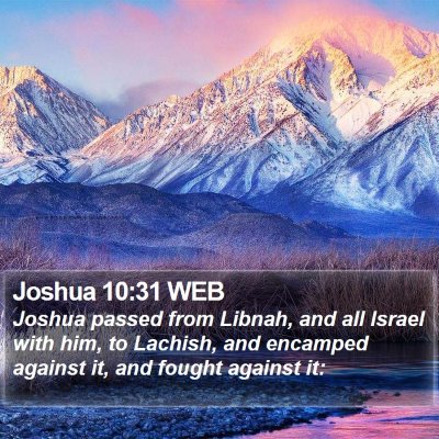 Joshua 10:31 WEB Bible Verse Image