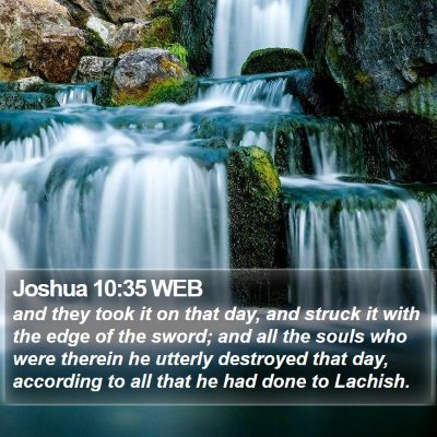 Joshua 10:35 WEB Bible Verse Image