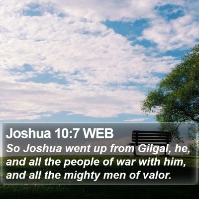 Joshua 10:7 WEB Bible Verse Image